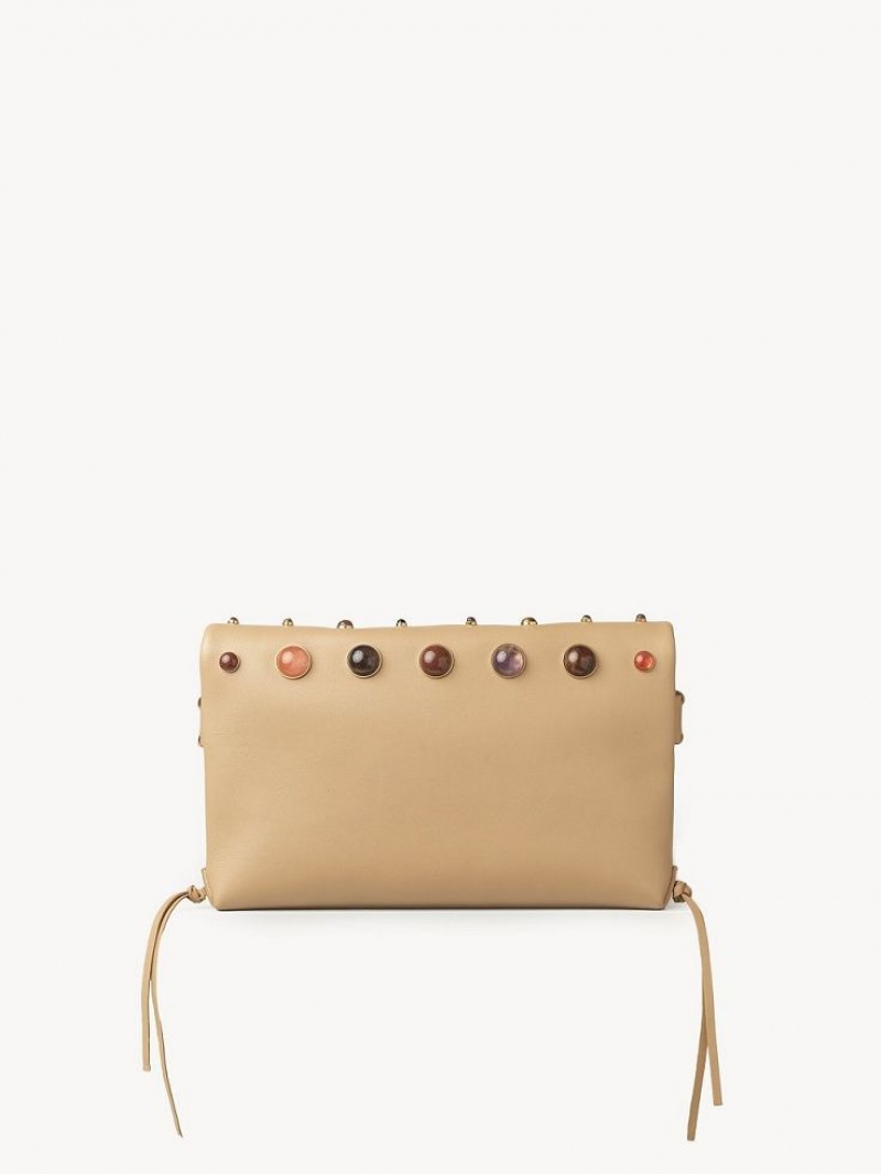 MILKY BROWN Chloe Mony Clutch Mini Bags | CHE-SR13667