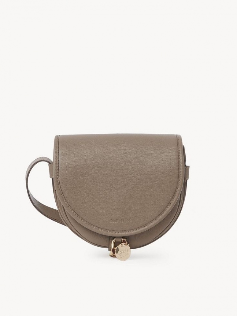 Motty Grey Chloe Small Mara Saddle Shoulder Bags | CHE-SR14627