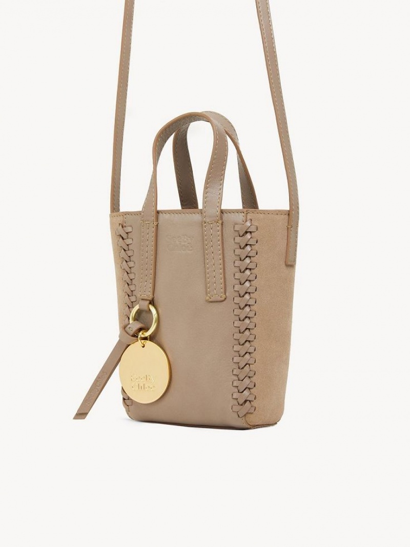 Motty Grey Chloe Tilda Mini Tote Bags | CHE-SR14707