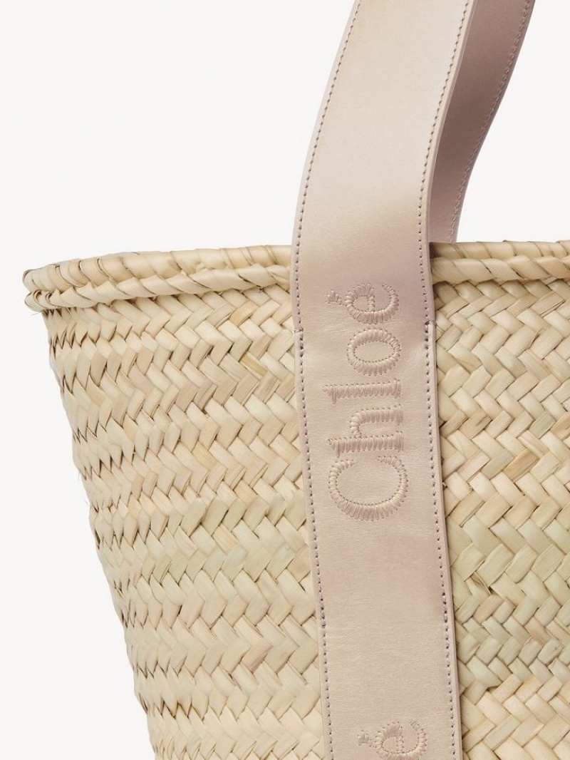 Nomad Beige Chloe Sense Medium Basket Tote Bags | CHE-SR13382