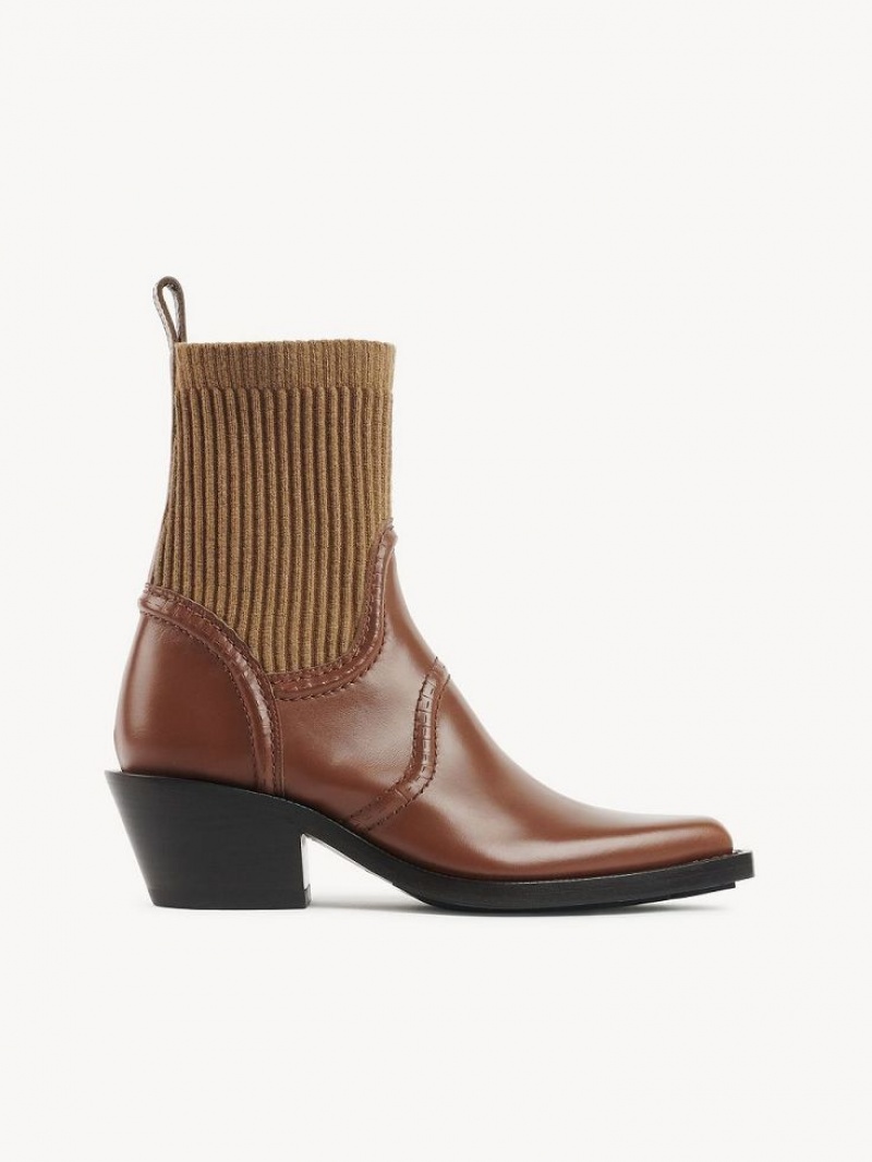 Ochre Delight Chloe Nellie Texan Ankle Boots | CHE-SR14204