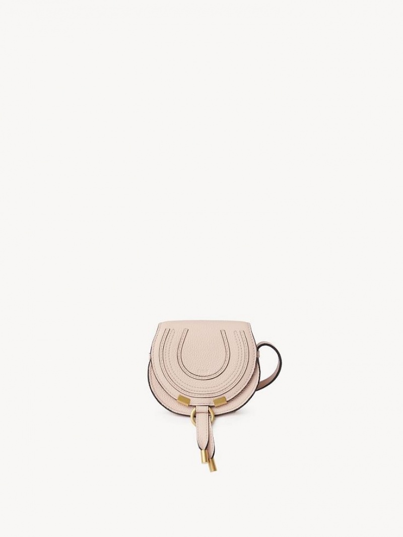 PALE BLUSH Chloe Marcie Nano Saddle Mini Bags | CHE-SR13695