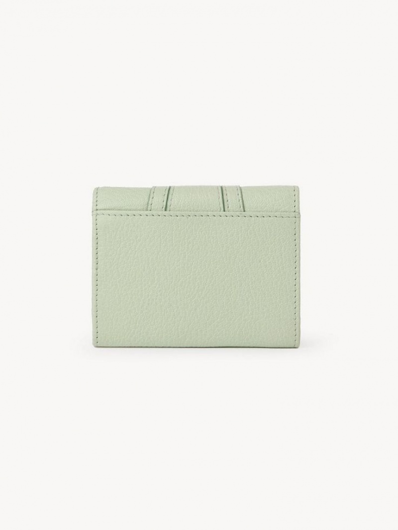 PASTEL GREEN Chloe Hana Tri-fold Compact Wallets | CHE-SR14909