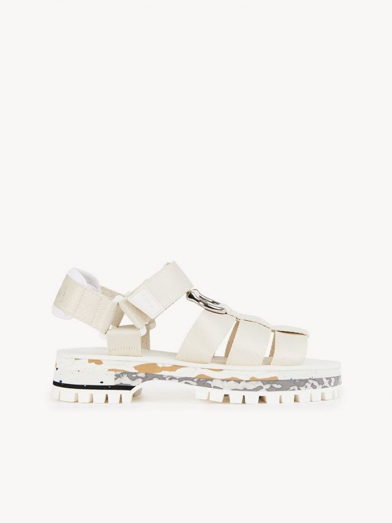 PEARLY GREY Chloe Nikie Active Flat Sandals | CHE-SR14178