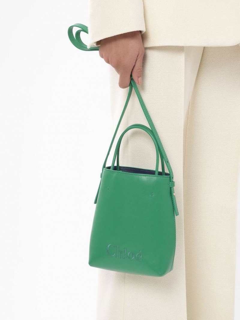 POP GREEN Chloe Sense Micro Shoulder Bags | CHE-SR13407