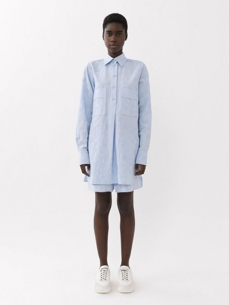 PURE BLUE Chloe Oversized Shirts | CHE-SR13894