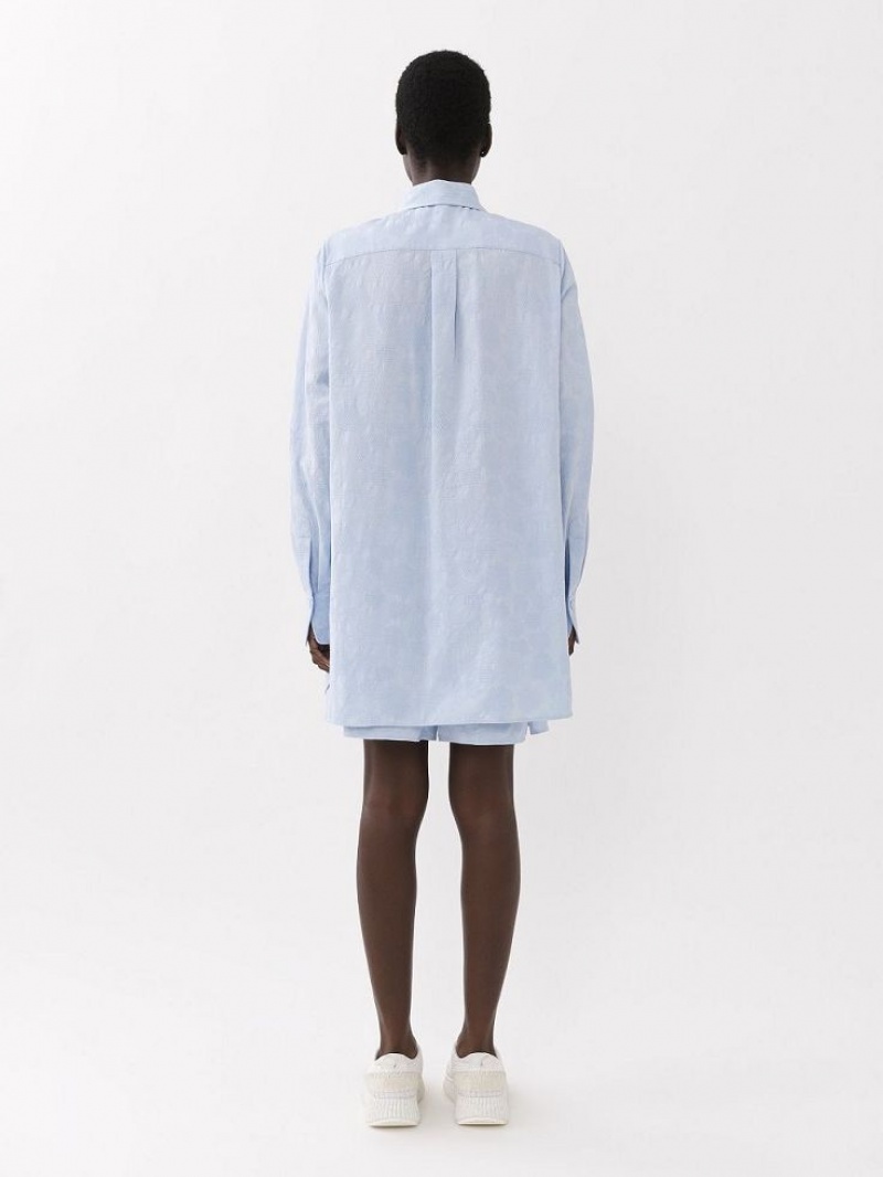 PURE BLUE Chloe Oversized Shirts | CHE-SR13894