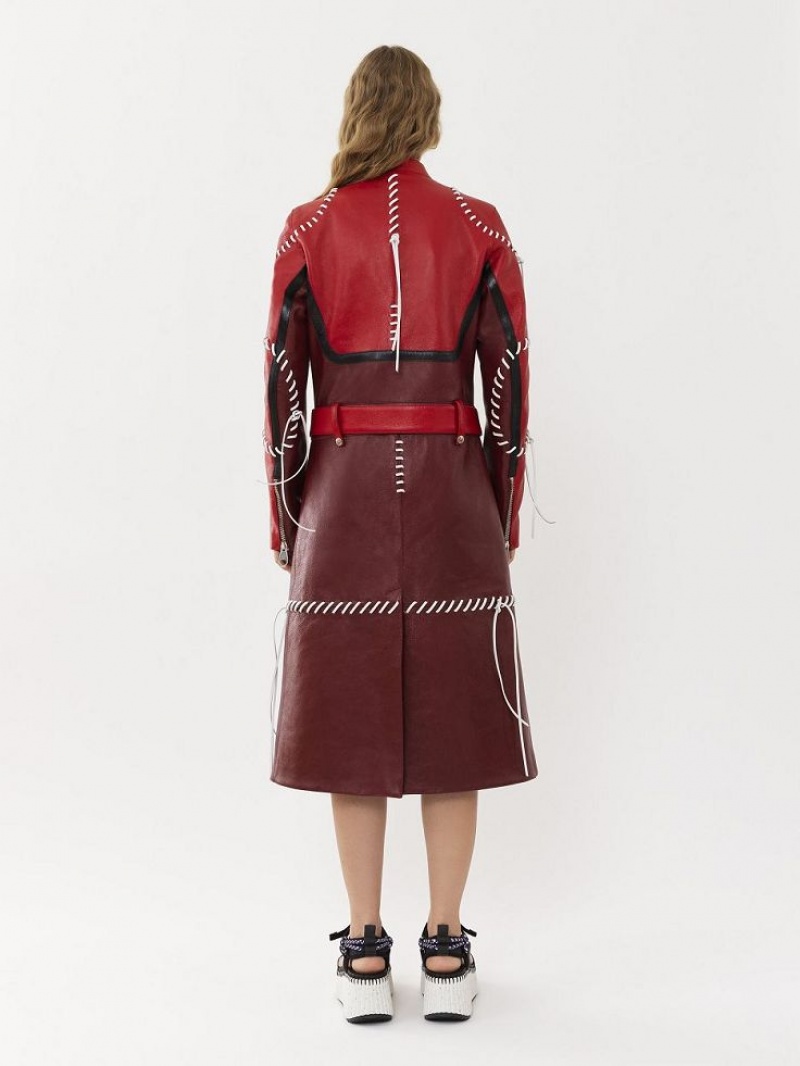 PURPLE - RED 1 Chloe Biker Coat Leather | CHE-SR14105