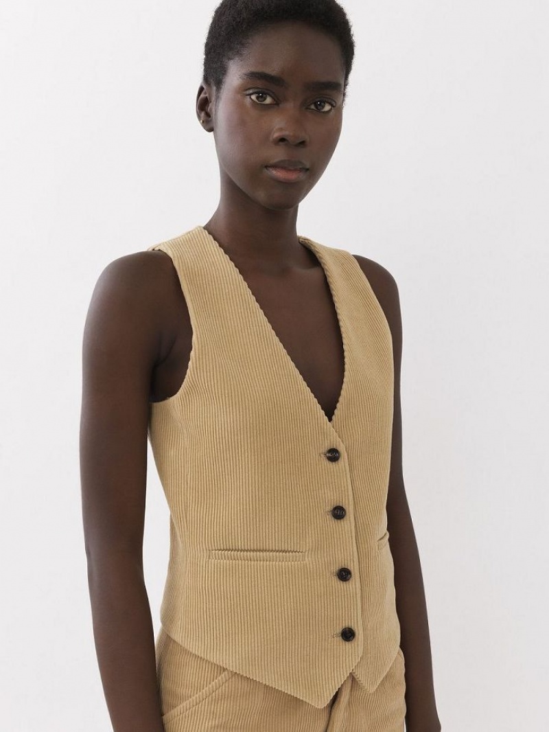 Pearl Beige Chloe Classic Vest Suiting | CHE-SR14069