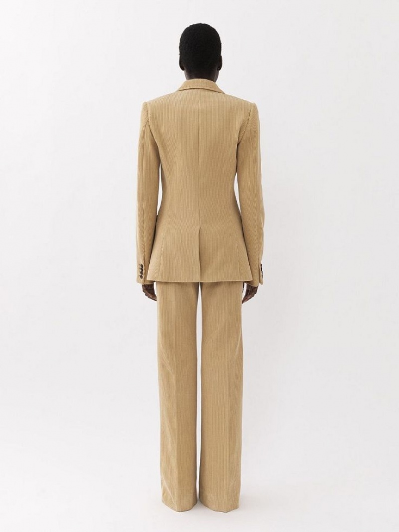 Pearl Beige Chloe Tailored Pants | CHE-SR14014