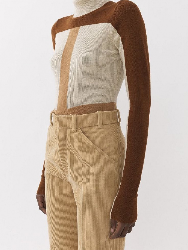 Pearl Beige Chloe Tailored Pants | CHE-SR14014