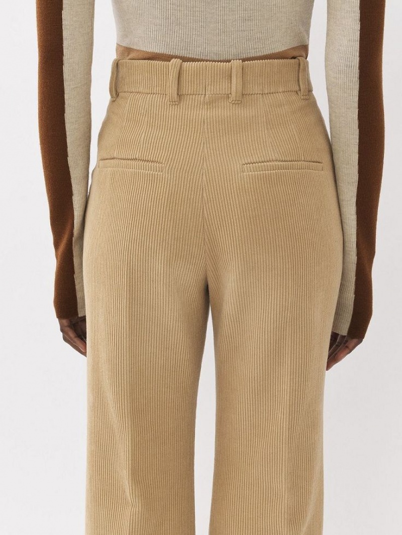 Pearl Beige Chloe Tailored Pants | CHE-SR14014