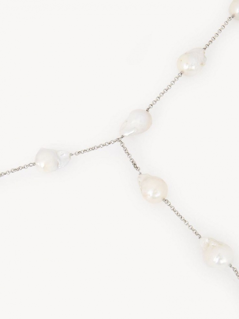 Pearl Chloe Darcey Body Chain Necklaces | CHE-SR14454