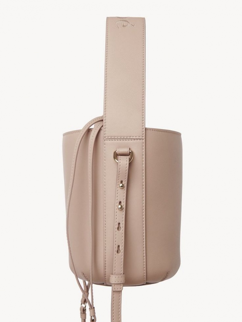 Powder Beige Chloe Sense Bucket Shoulder Bags | CHE-SR13419