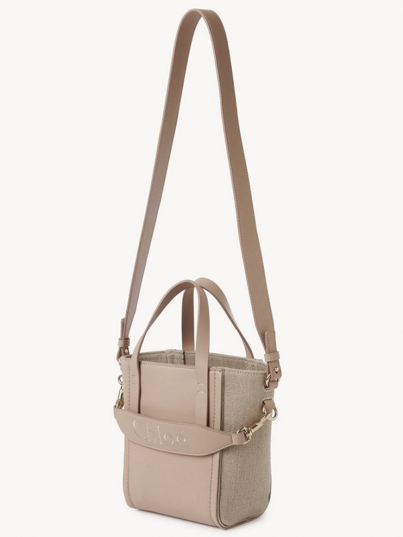 Powder Beige Chloe Sense Small Shoulder Bags | CHE-SR13418