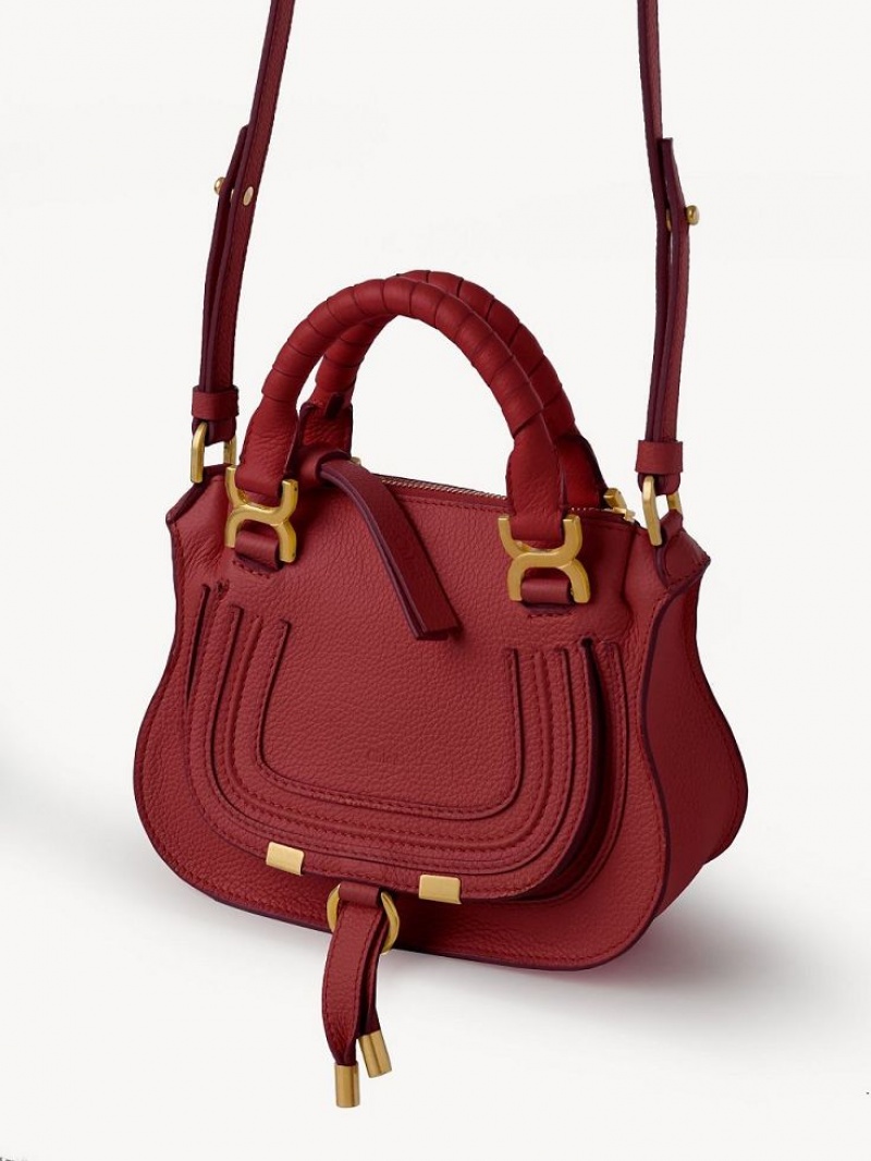 REDDISH PINK Chloe Marcie Double Carry Mini Bags | CHE-SR13712