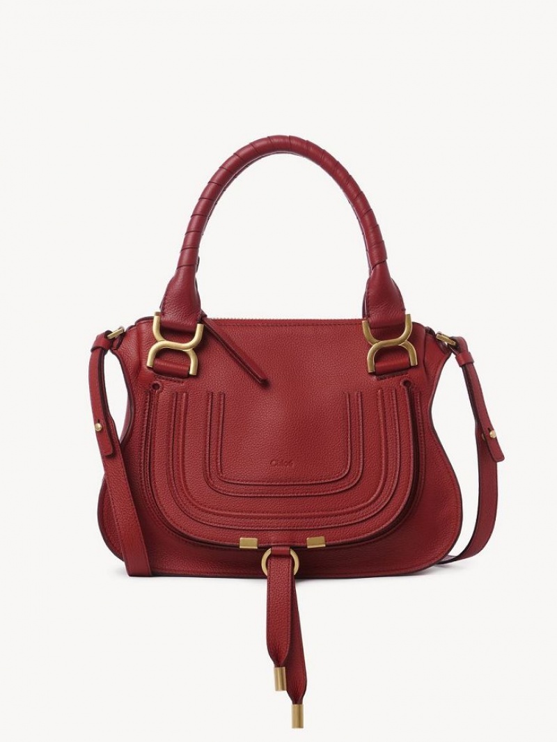 REDDISH PINK Chloe Marcie Small Double Carry Crossbody Bags | CHE-SR13584