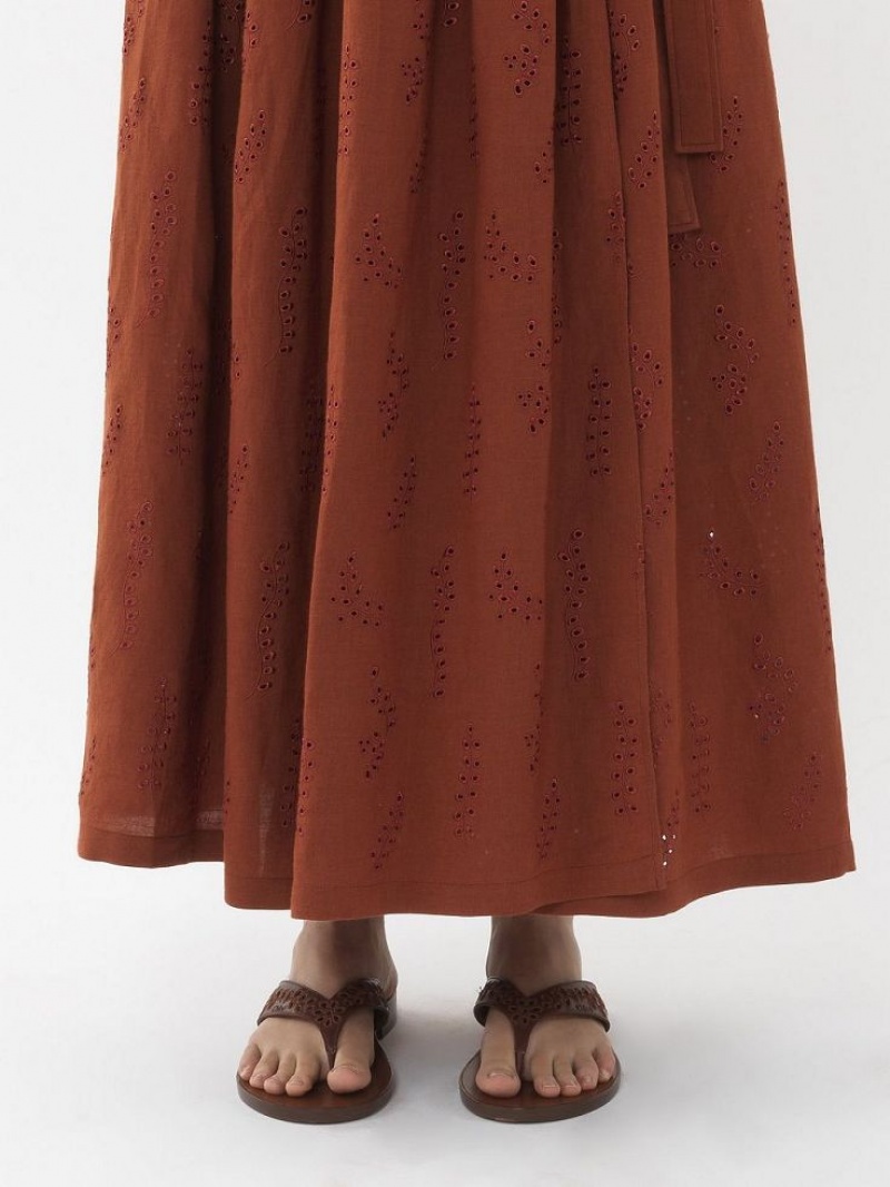 Red Ochre Chloe X Eres Paloma Long Wrap Skirts | CHE-SR14082