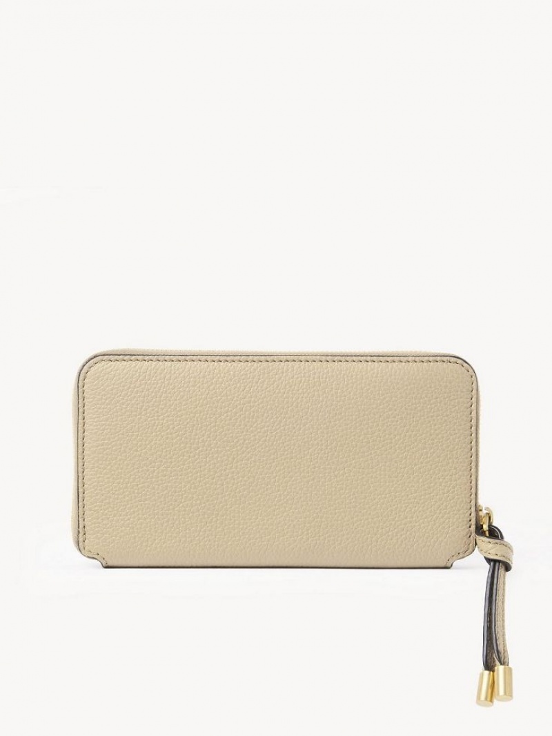 Root Beige Chloe Marcie Zippered Long Wallets | CHE-SR14304