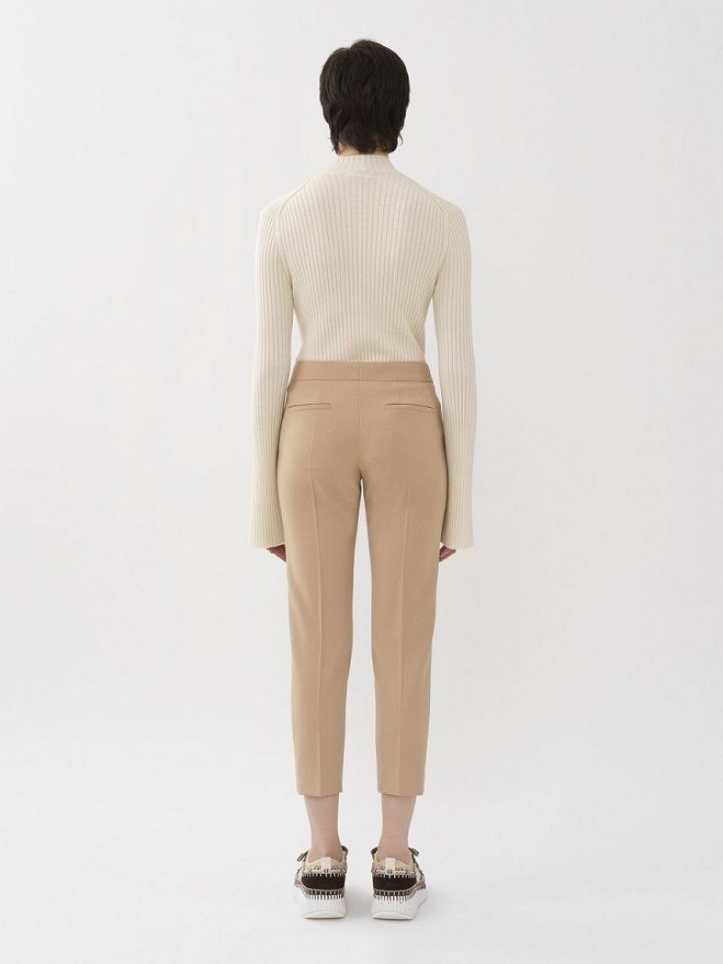 SOFT TAN Chloe Cropped Pants | CHE-SR14000