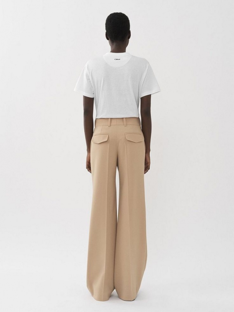 SOFT TAN Chloe Signature Straight Pants | CHE-SR13998