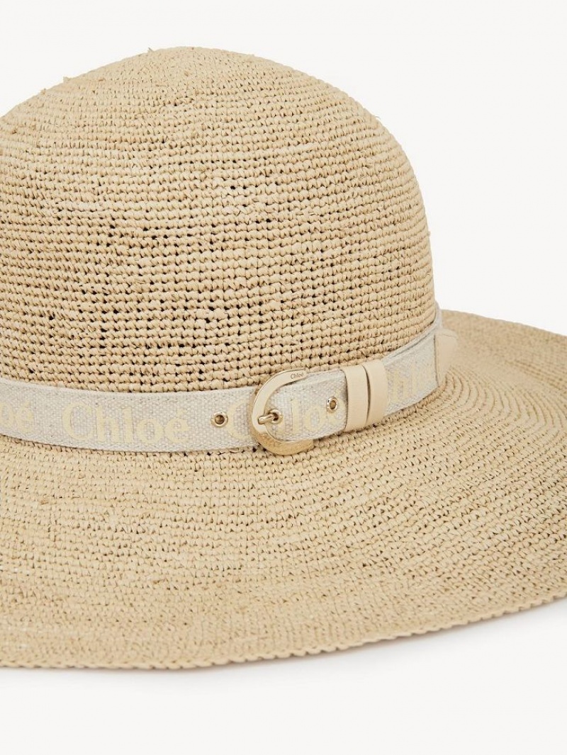 STRAW BEIGE Chloe X Borsalino Woody Hats | CHE-SR14496