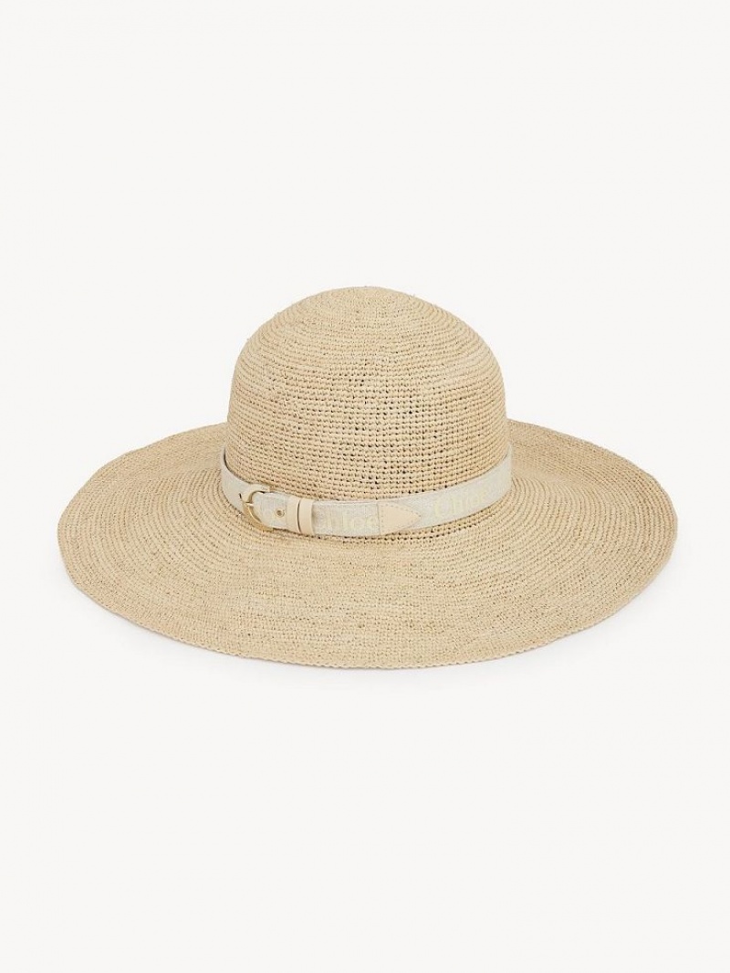 STRAW BEIGE Chloe X Borsalino Woody Hats | CHE-SR14496