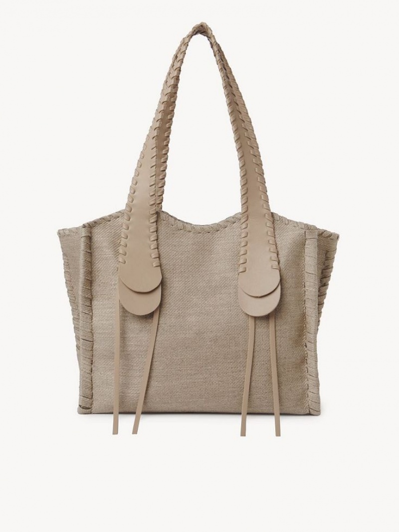 Sand Chloe Medium Mony Tote Bags | CHE-SR13401