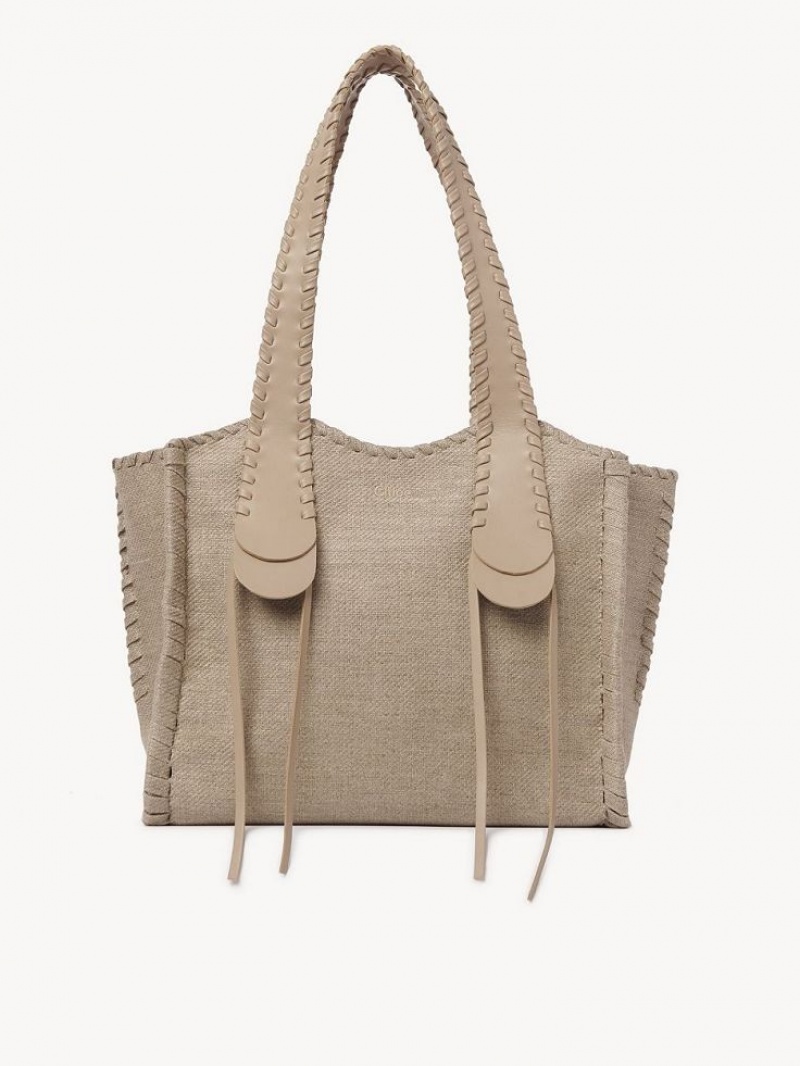 Sand Chloe Medium Mony Tote Bags | CHE-SR13401