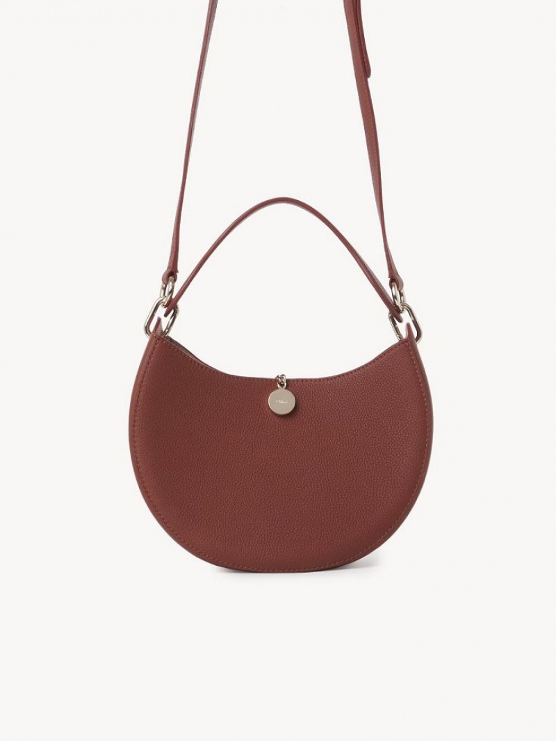 Sepia Brown Chloe Arlène Small Hobo Crossbody Bags | CHE-SR13604