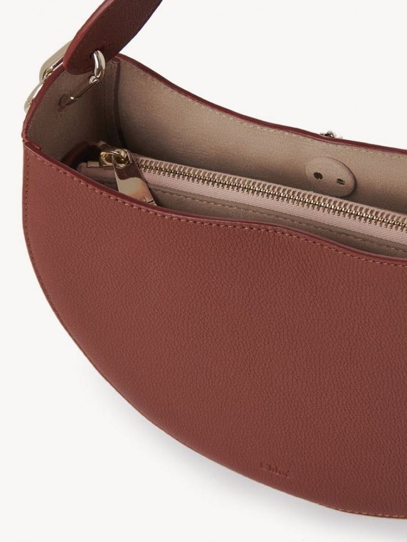 Sepia Brown Chloe Arlène Small Hobo Crossbody Bags | CHE-SR13604