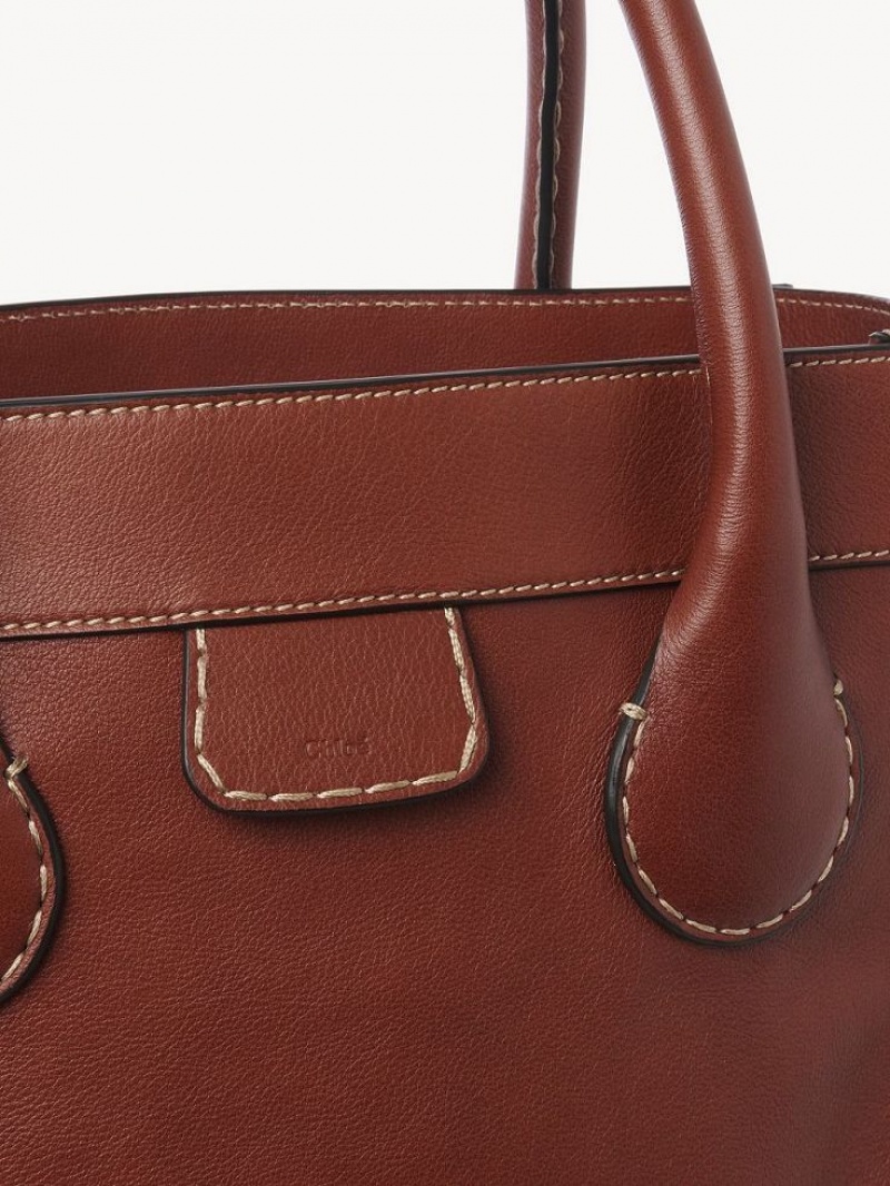 Sepia Brown Chloe Edith Tote Bags | CHE-SR13293