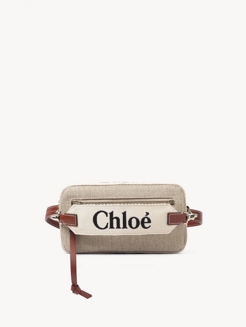 Sepia Brown Chloe Woody Belt Crossbody Bags | CHE-SR13607