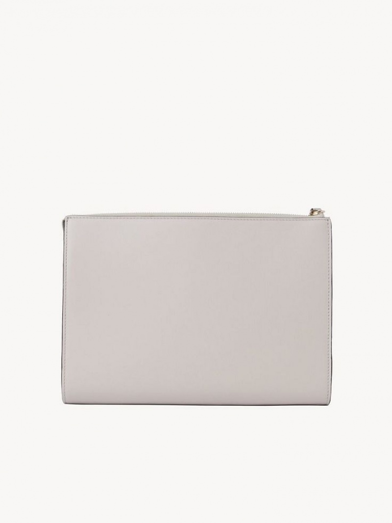 Silver Chloe Sense Zippered Pouches | CHE-SR14323