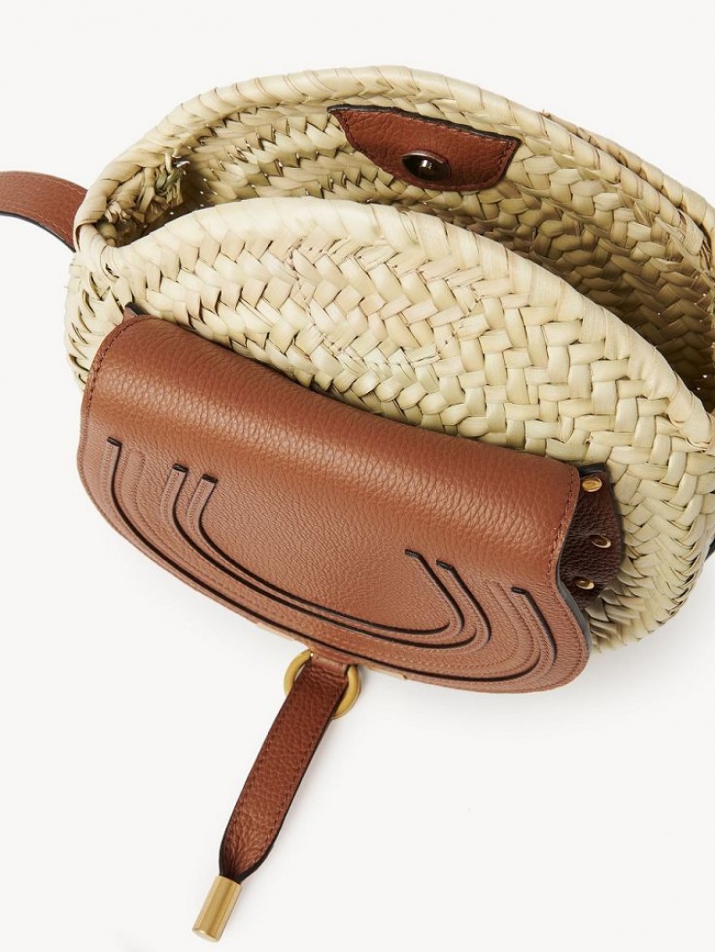 Tan Chloe Marcie Basket Crossbody Bags | CHE-SR13478