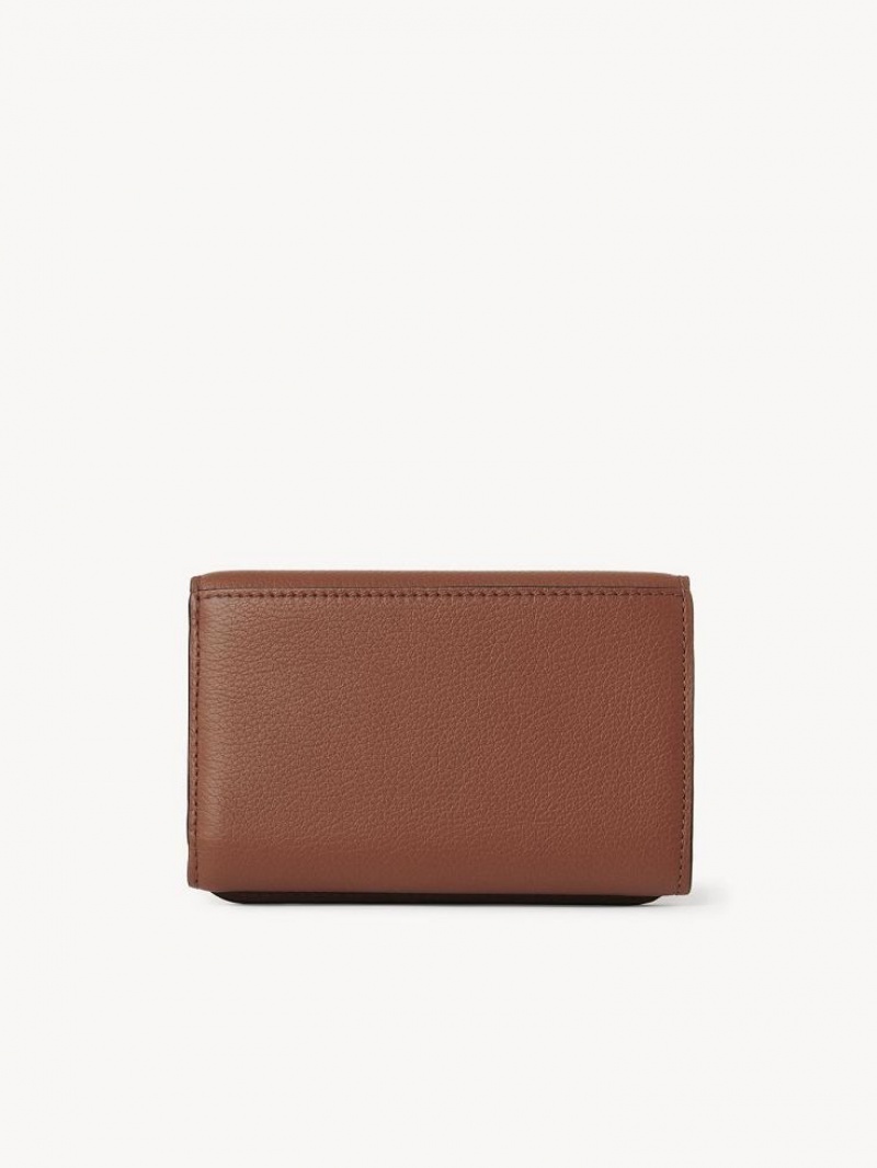 Tan Chloe Marcie Medium Compact Wallets | CHE-SR14282