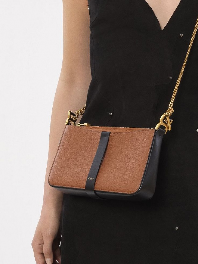 Tan Chloe Marcie On Chain Clutches | CHE-SR13743