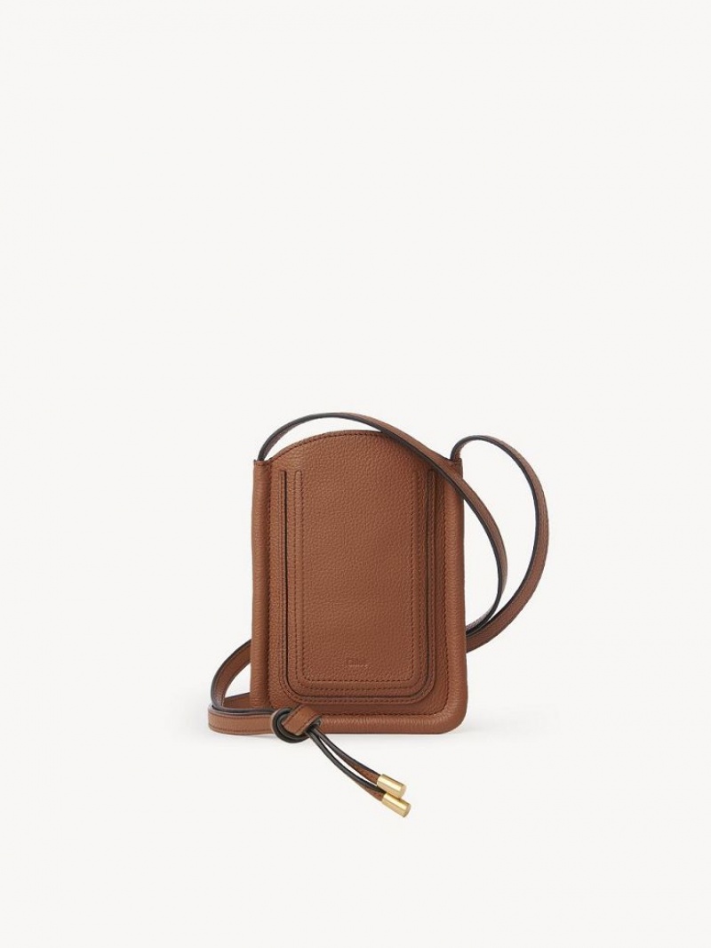 Tan Chloe Marcie Phone Pouch Mini Bags | CHE-SR13669