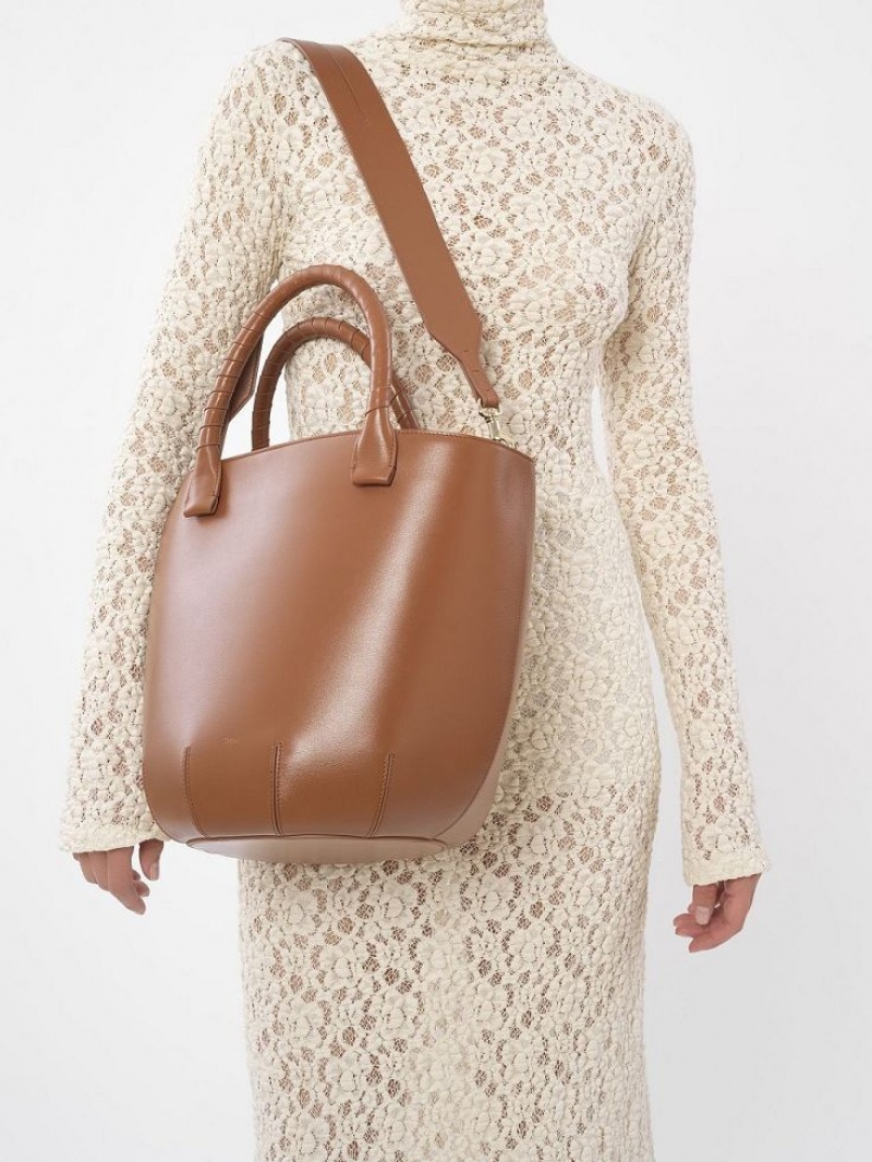 Tan Chloe Sabia Hamper Tote Bags | CHE-SR13370