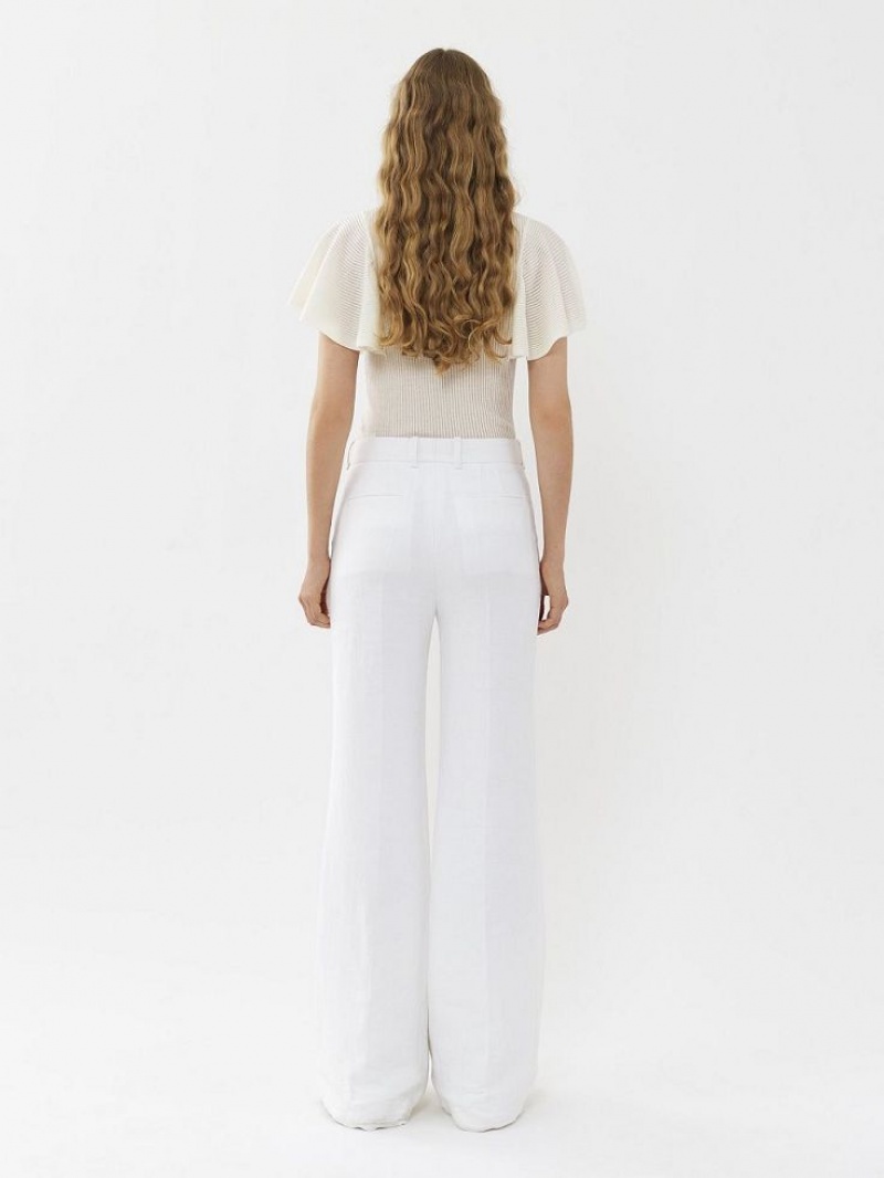 White Chloe Flared Pants | CHE-SR13980