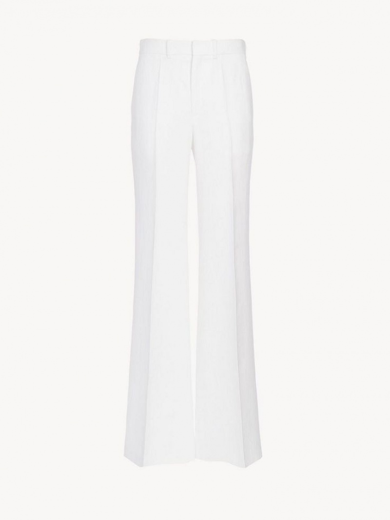 White Chloe Flared Pants | CHE-SR13980