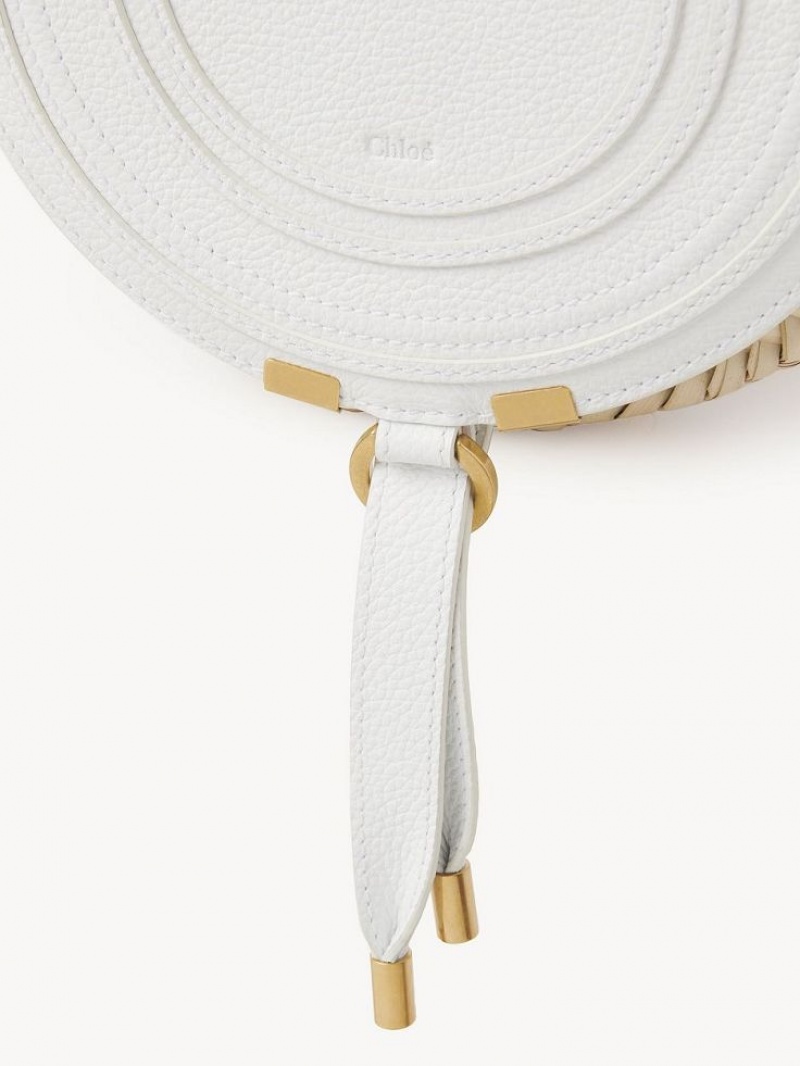 White Chloe Marcie Basket Crossbody Bags | CHE-SR13572