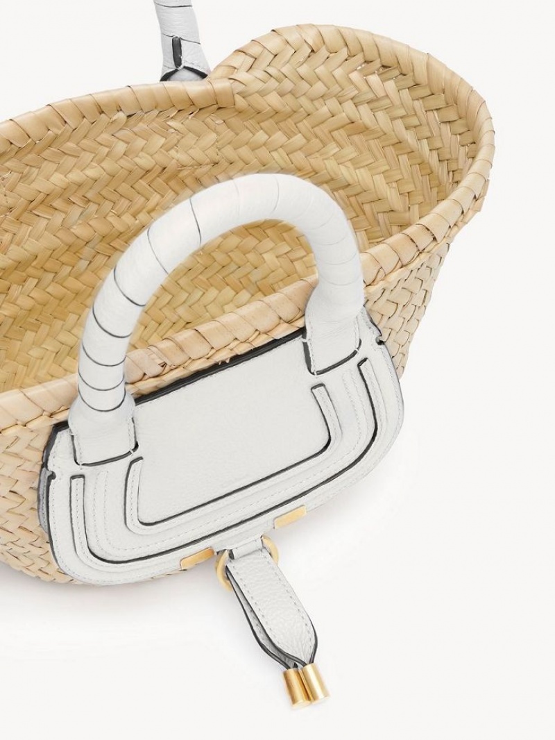 White Chloe Marcie Basket Mini Bags | CHE-SR13662