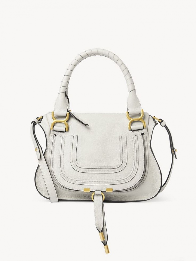 White Chloe Marcie Small Double Carry Crossbody Bags | CHE-SR13550