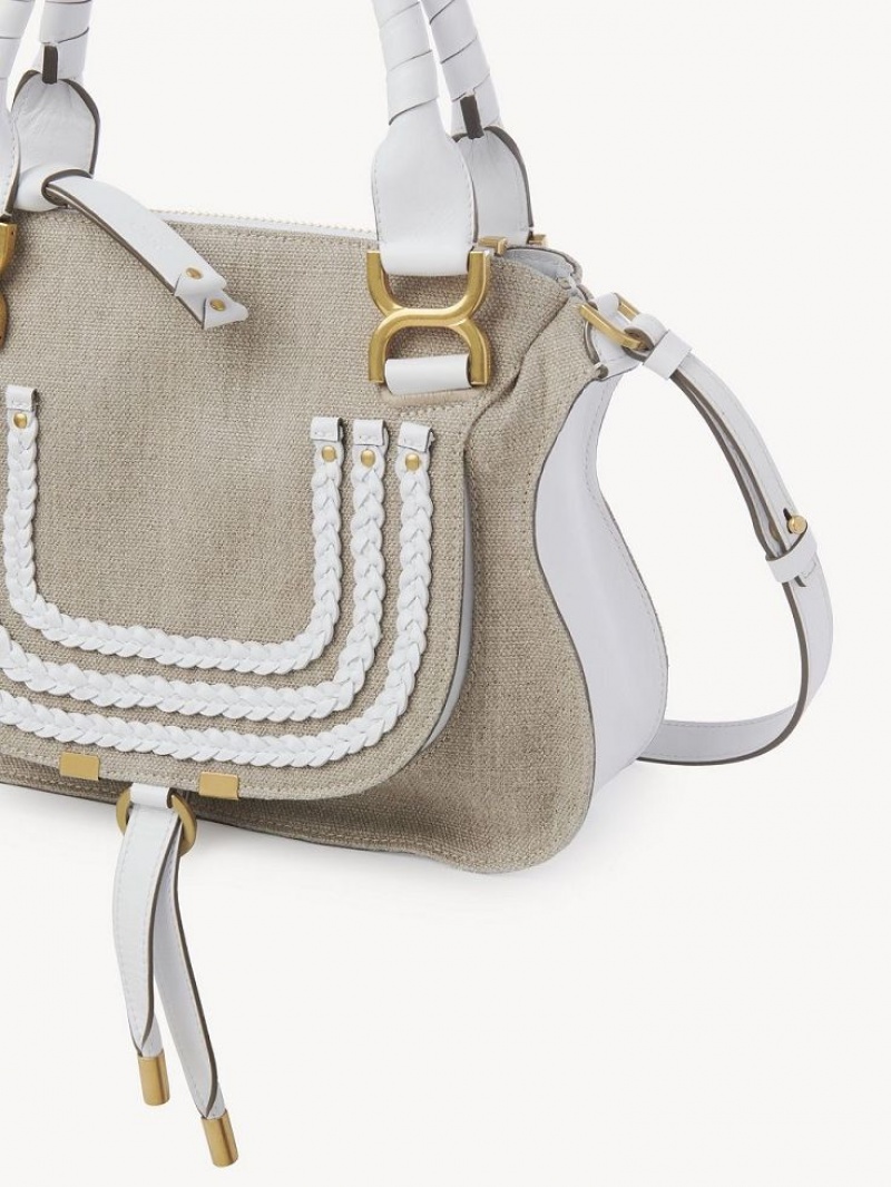 White Chloe Marcie Small Double Carry Crossbody Bags | CHE-SR13595