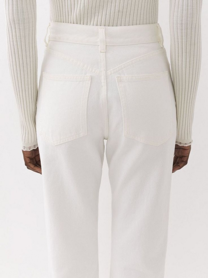 White Chloe Masaya Cropped Straight Jeans | CHE-SR13972