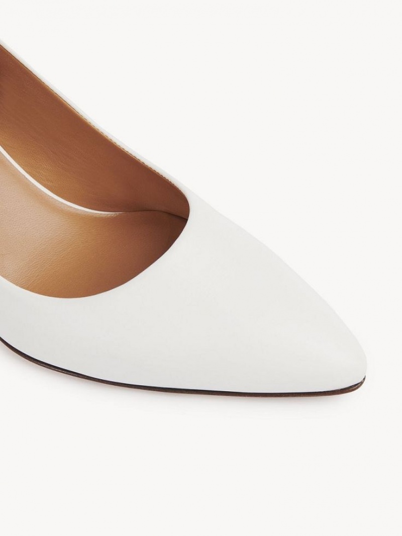 White Chloe Oli Heel Pumps | CHE-SR14256