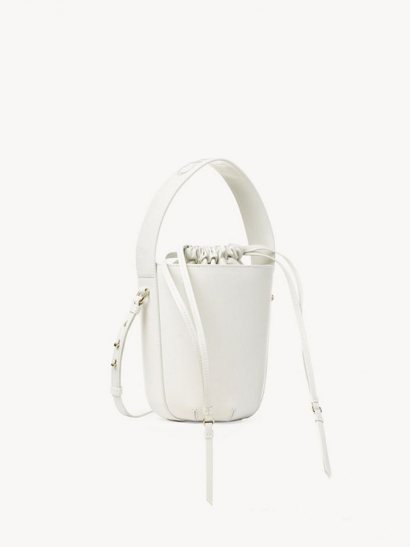 White Chloe Sense Bucket Mini Bags | CHE-SR13677