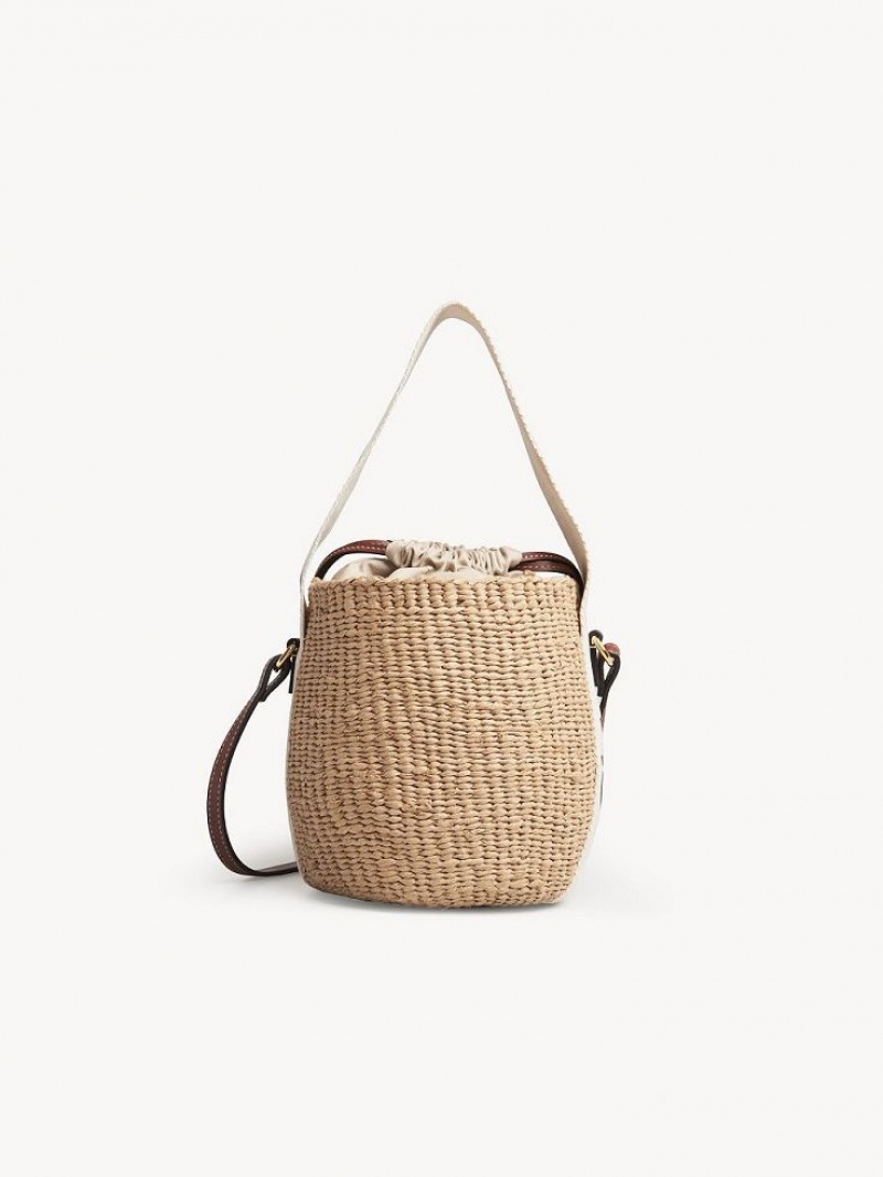 White Chloe Small Woody Basket Crossbody Bags | CHE-SR13609