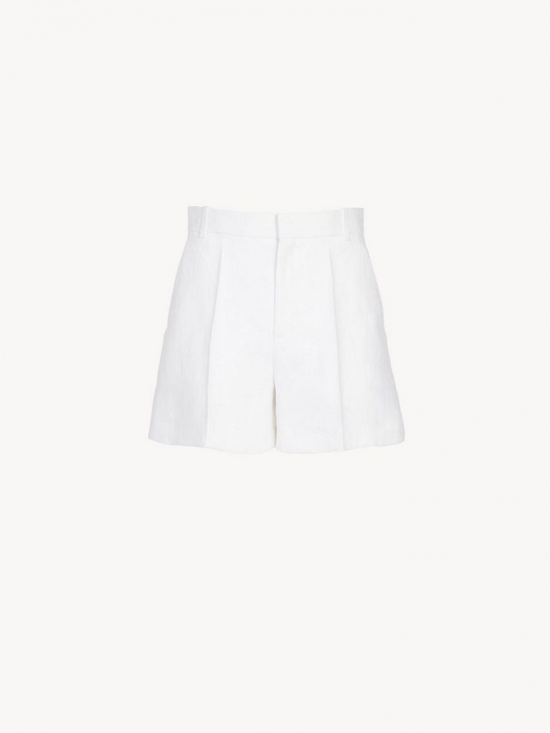 White Chloe Tailored Shorts Suiting | CHE-SR14053